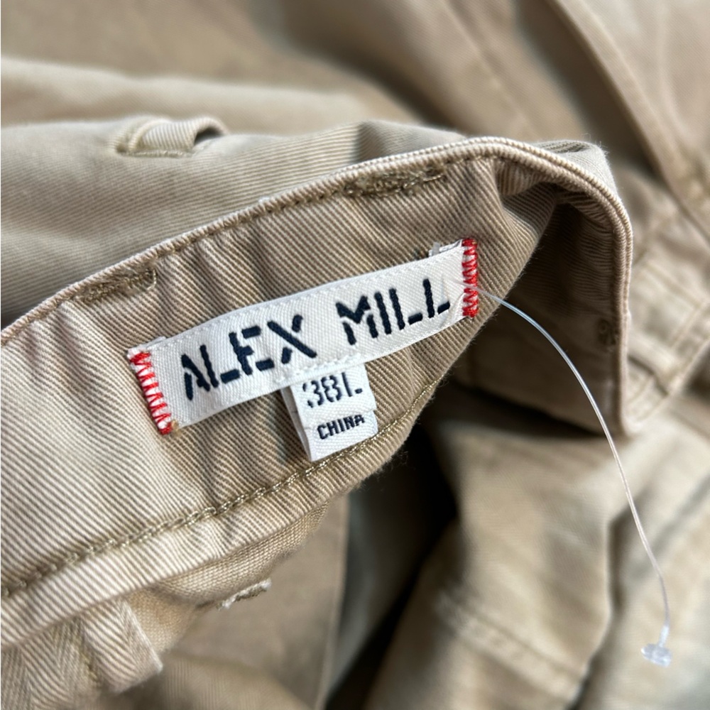 Alex Mill Vintage Washed Straight Leg Chino Pants Faded Khaki Size 38L - Picture 11 of 11